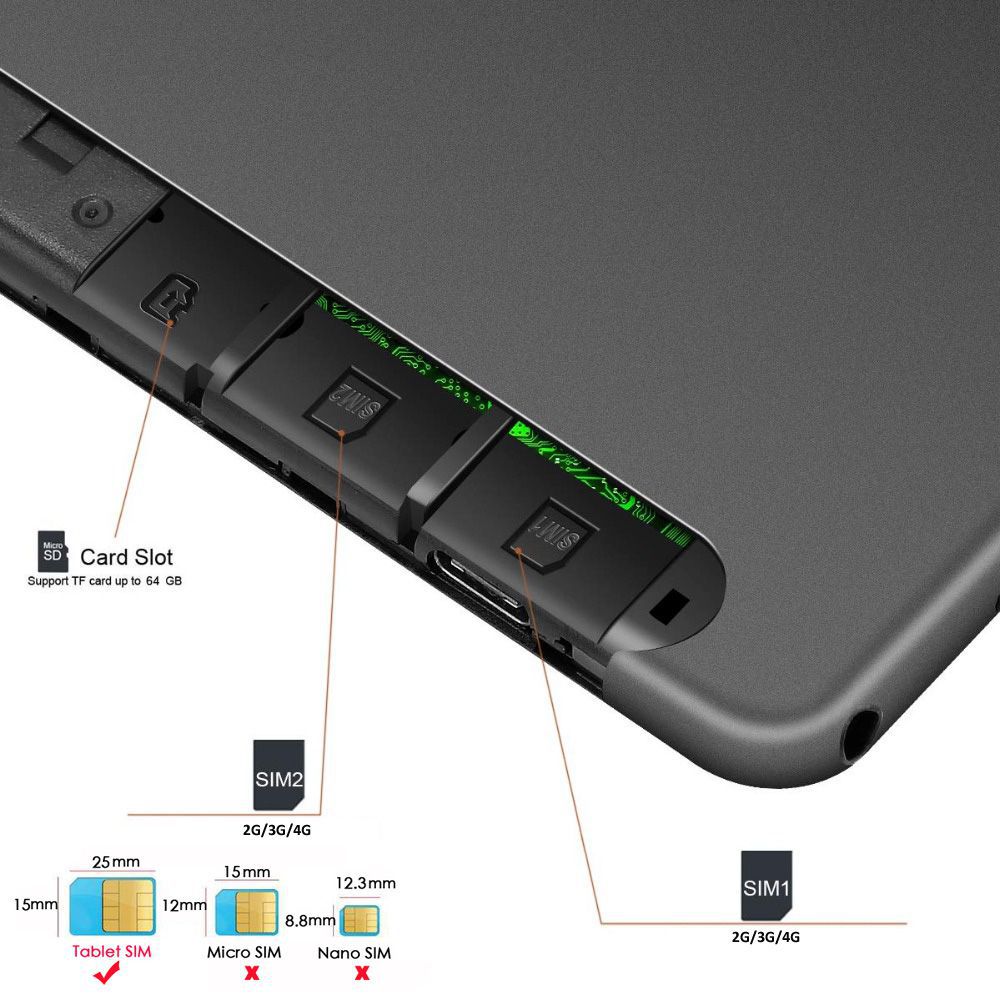 10.1 Inch 4G Telefongespräch Android Tablet Pc