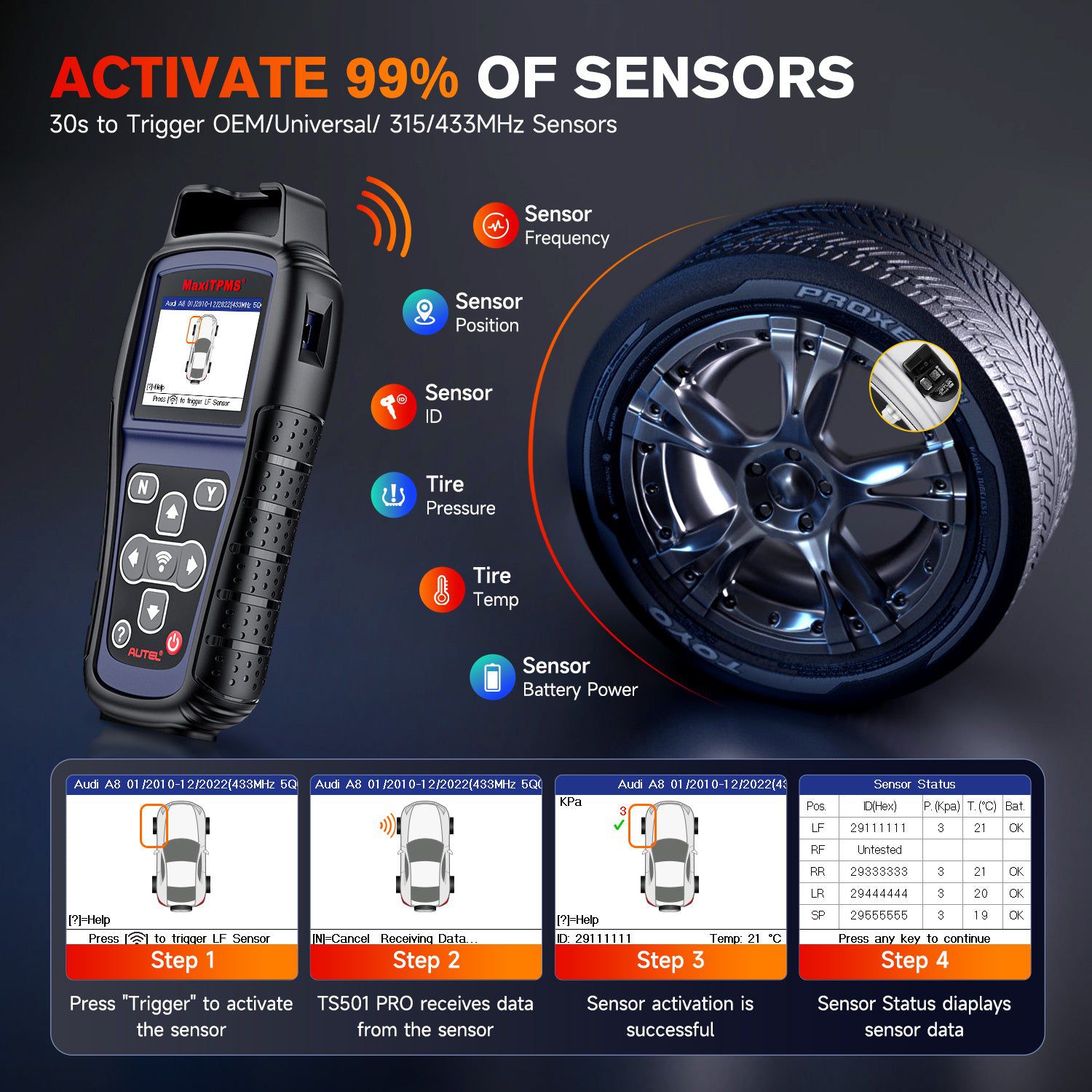 Autel MaxiTPMS TS501 Pro Professionelles TPMS-Werkzeug