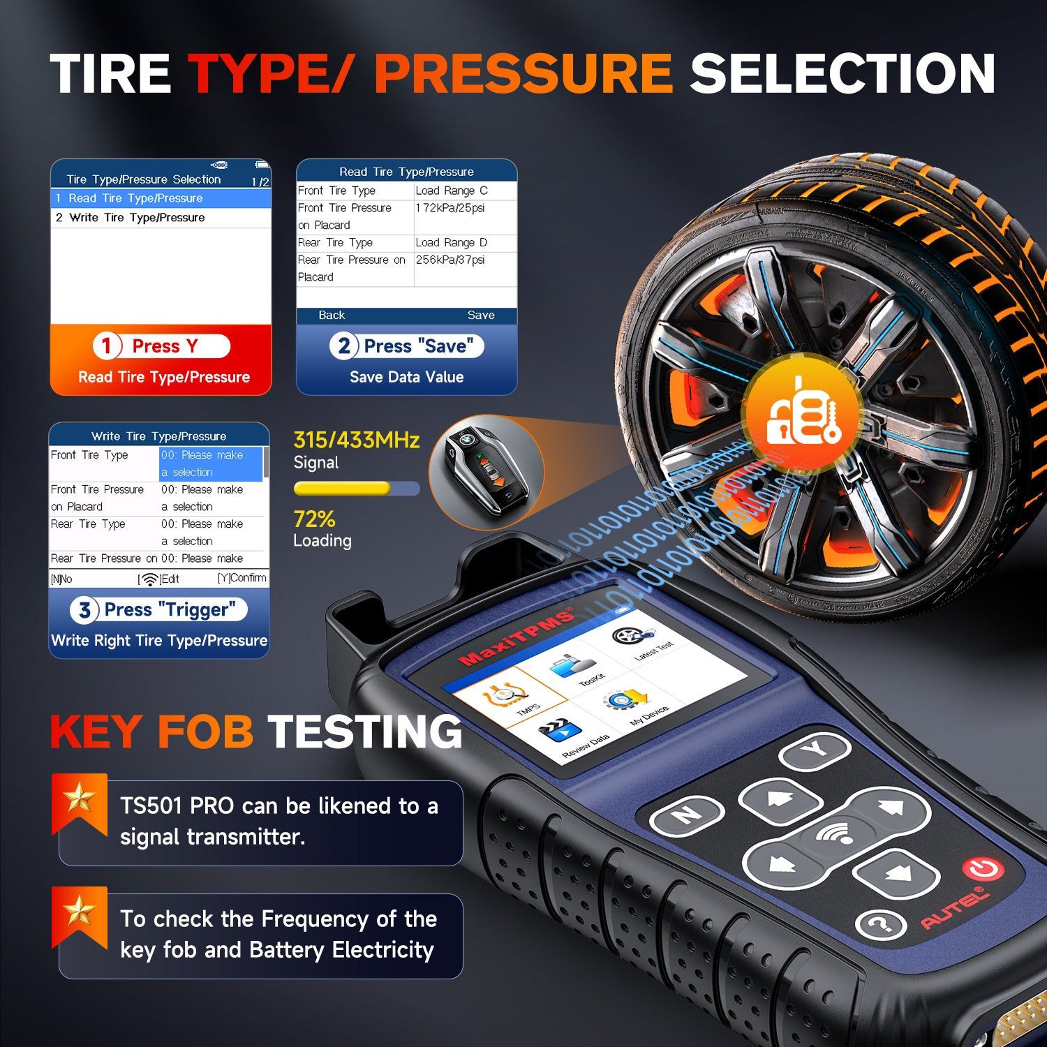 Autel MaxiTPMS TS501 Pro Professionelles TPMS-Werkzeug