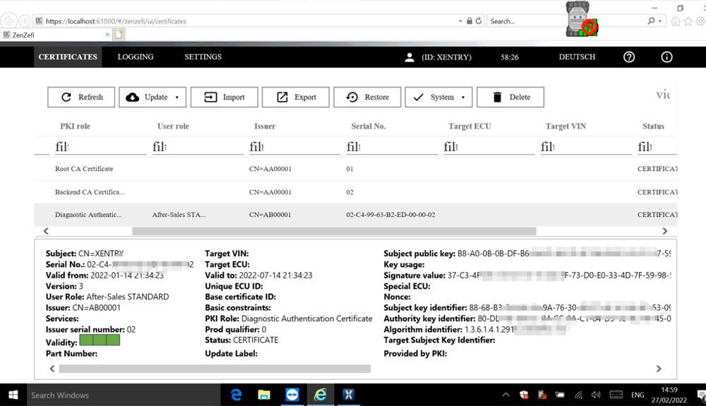 Benz Xentry W223 W206 W213 W67 Software Lizenz für MB SD C4 DoIP/Benz C6 VCI