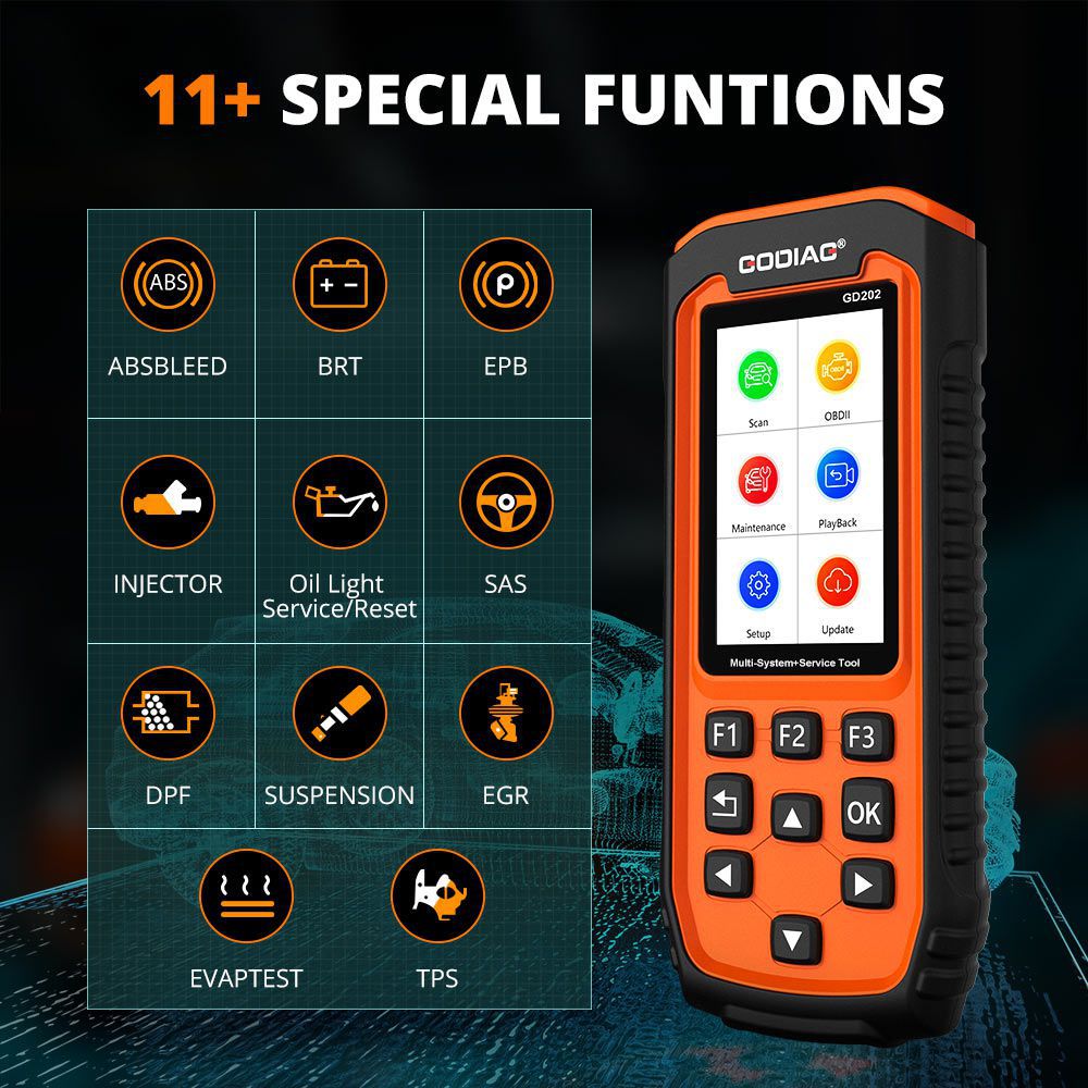 GODIAG GD202 Motor ABS SRS Getriebe 4 System Scan Tool 