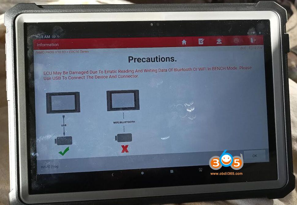 Starten Sie x431 pro5 USB-Verbindung
