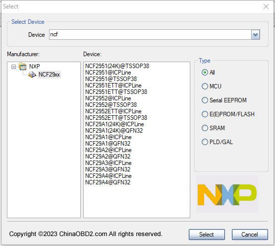 SmartPro 5000U-Plus NCF29XX Chips Support Liste