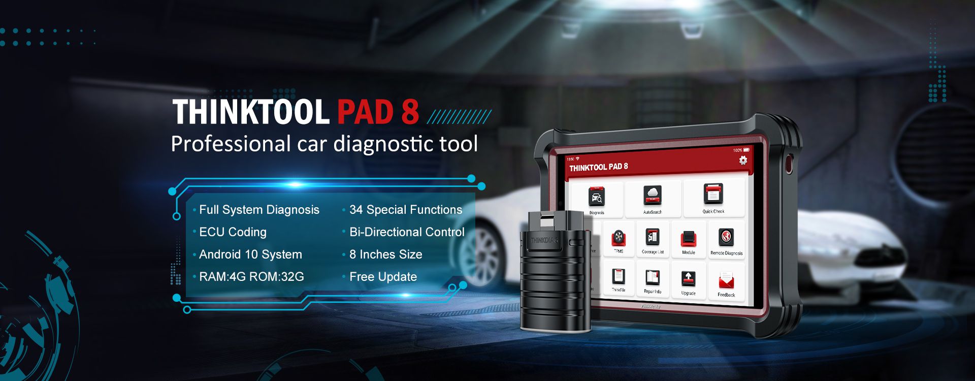 THINKCAR THINKTOOL PAD8 OBD2 Auto Diagnose Tool