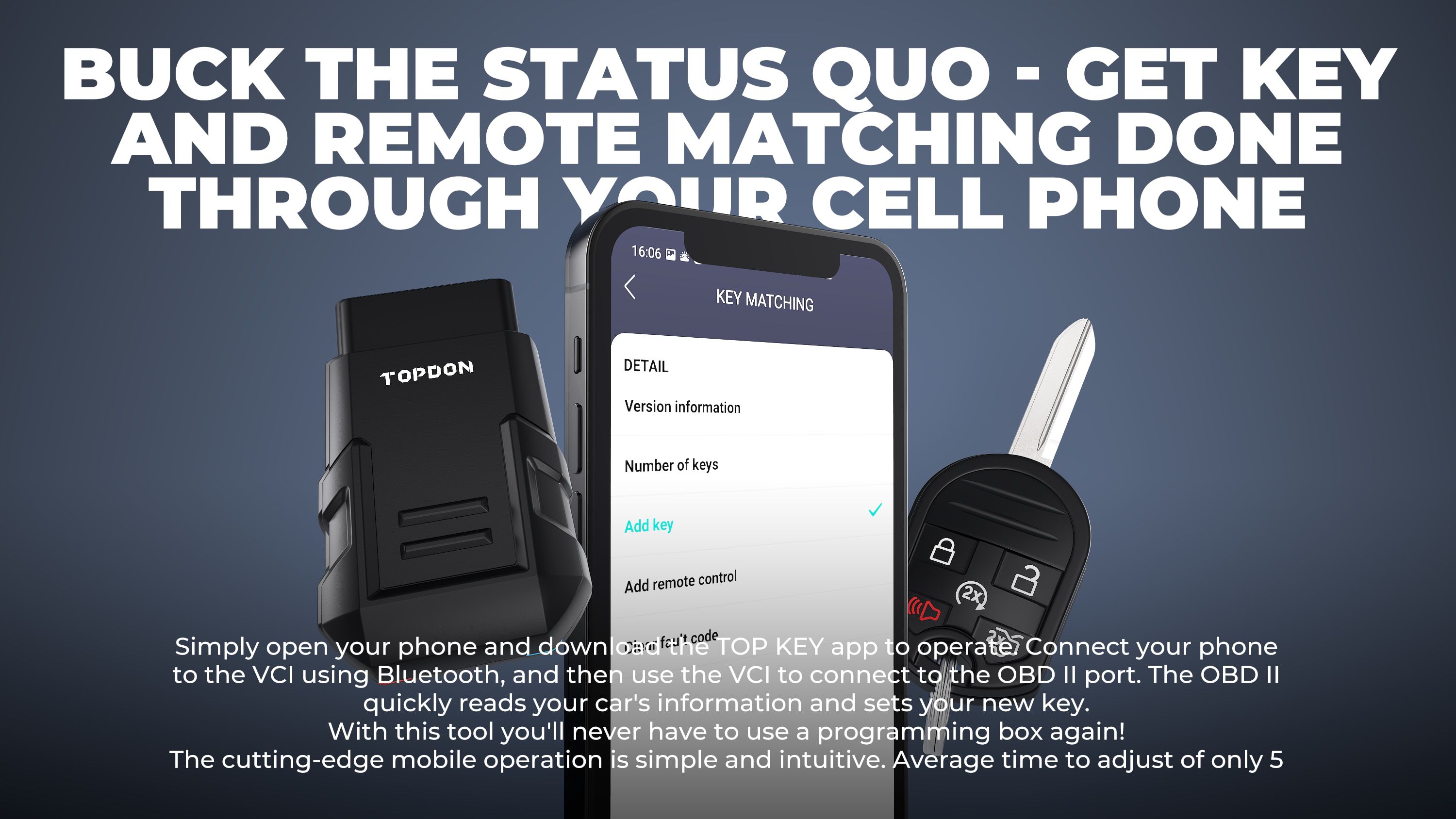 Topdon Auto Key Programmer Tool Auto Automotive Scanner