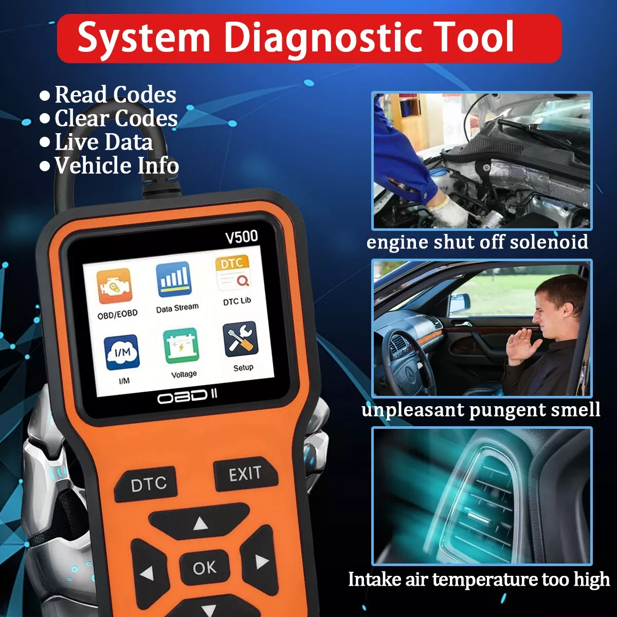 V500 Auto OBD2 Scanner