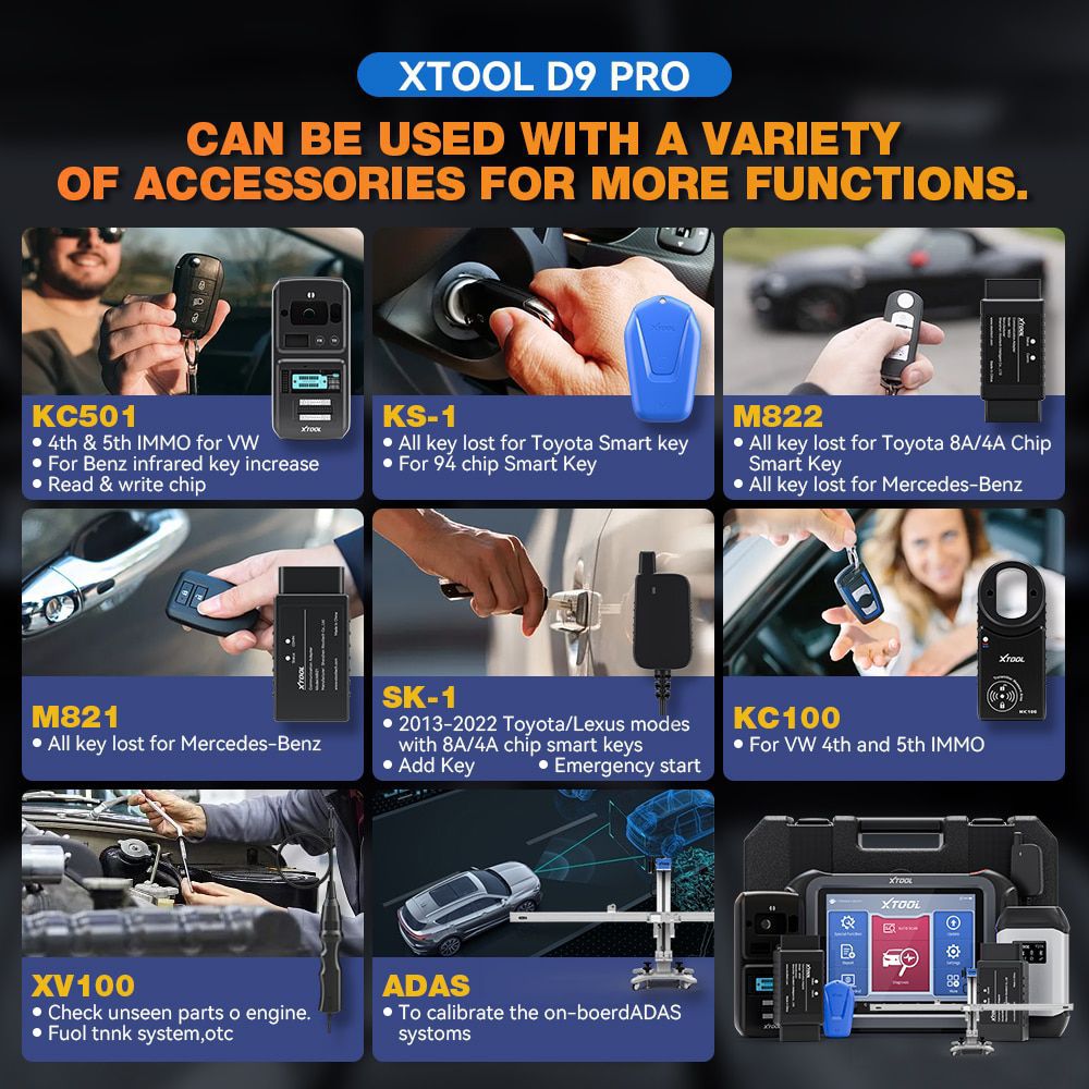 XTOOL D9 PRO zusätzlich Teile